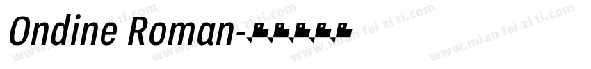 Ondine Roman字体转换